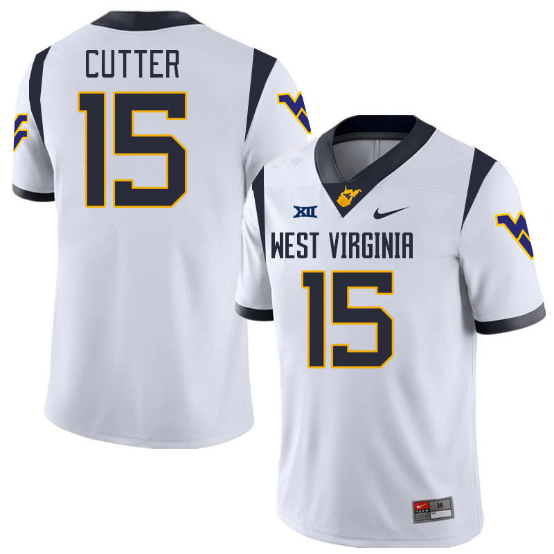 Men #15 Ben Cutter West Virginia Mountaineers College 2024 New Uniforms Football Jerseys Stitched Sa